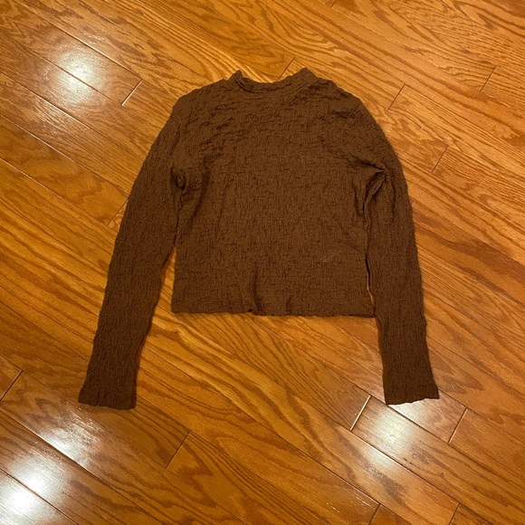 A New Day Crinkle Mock Neck Top - Picture 1 of 4